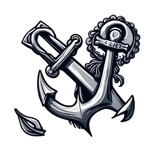 navy anchor death angle loyalty recovery respect  tattoo design idea