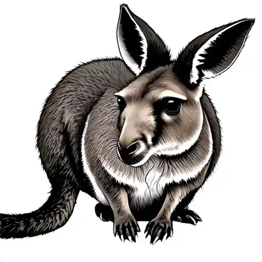 Kangaroo tattoo design idea