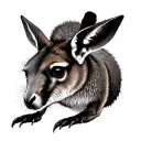 Kangaroo tattoo design idea