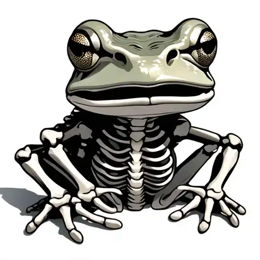 Frog Skeleton tattoo design idea