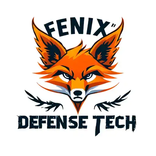 "Fenix Defense Tech" Military Style Fox Head with Phoenix Body logo tattoo design idea