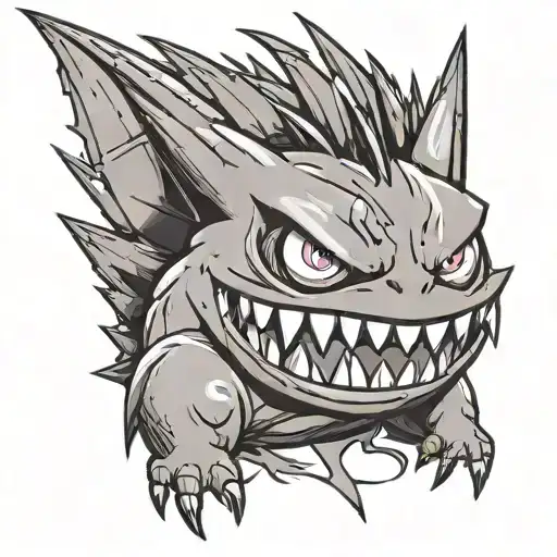 Gengar Pokémon tattoo design idea