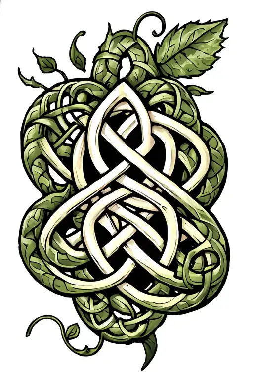 proverbs 24:3-4 with a Celtic knot and a vine wrapping tattoo design idea