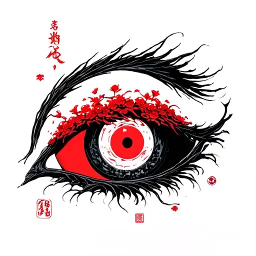 poison tree and kamui sharingan eye tattoo design idea