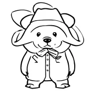 Paddington Bear standing tattoo design idea