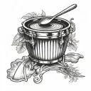 Steel Pan tattoo design idea