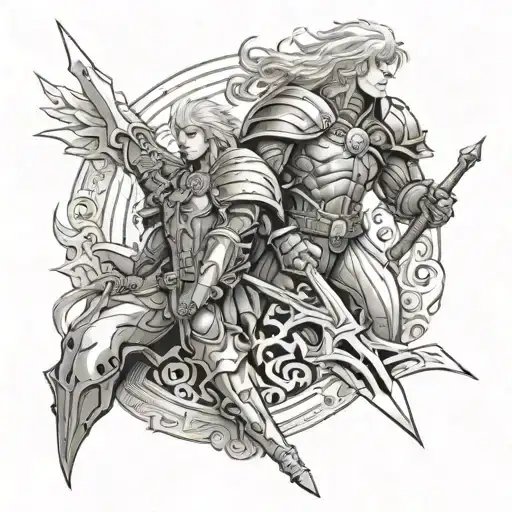 guts and griffith tattoo design idea