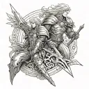 guts and griffith tattoo design idea