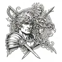 guts and griffith tattoo design idea