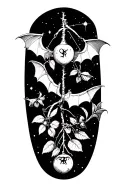 libra constellation gemini constellation berries poison botanicals bats spiders tattoo design idea