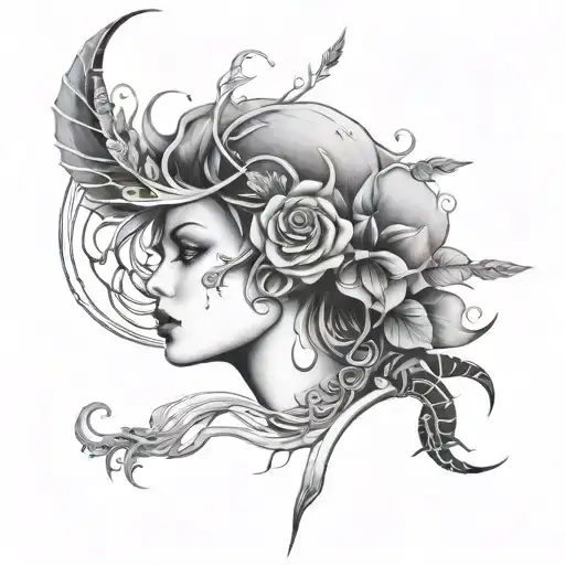 Reality in a dream tattoo design idea