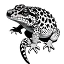 Leopard Gecko temple plant's tattoo design idea