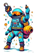 Coverup Space tattoo design idea