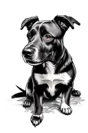 Dog Memorial Piece tattoo design idea
