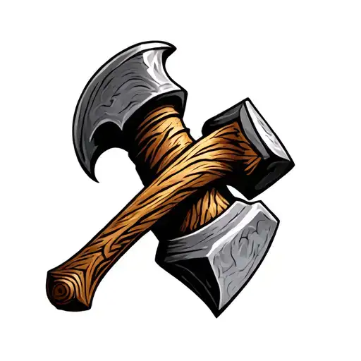 dwarven Hammer tattoo design idea