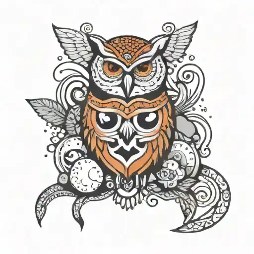 including the saying "wise protector" with some sort of pebbles tattoo design idea