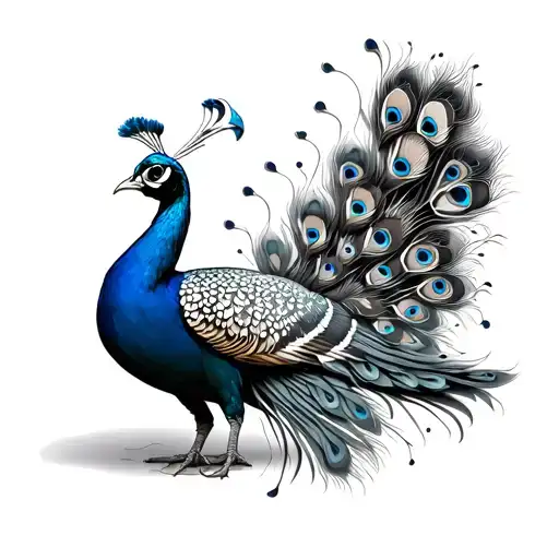 Leeds United Peacock tattoo design idea