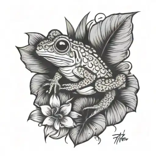 Coqui taíno surrounded by word I love you cousin kevin forever tattoo design idea