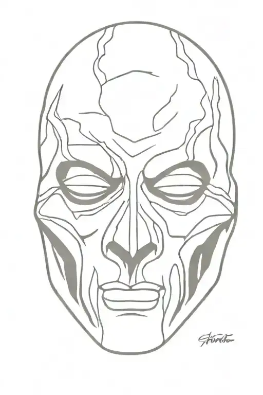 ghostface mask tattoo design idea