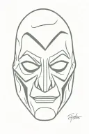 ghostface mask tattoo design idea