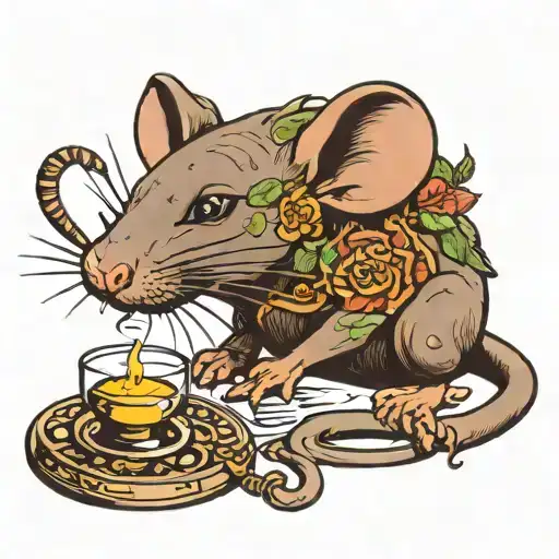 October libra rat 1984 tattoo design idea