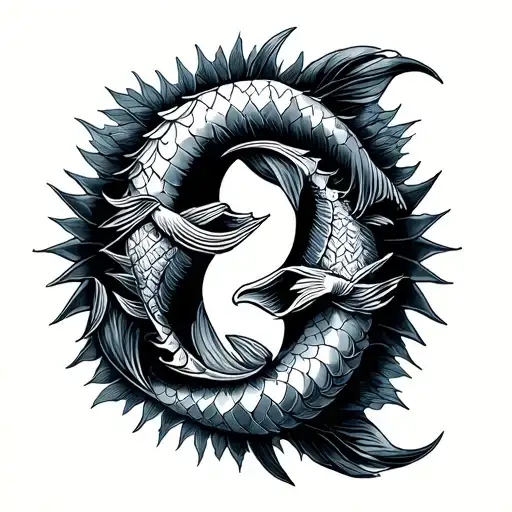 Libra And Pisces tattoo design idea