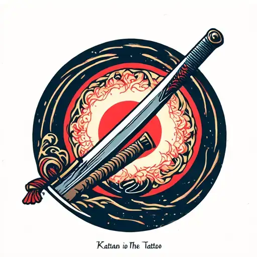 katana sword tattoo design idea