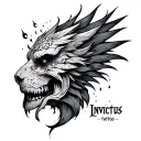 Invictus tattoo design idea
