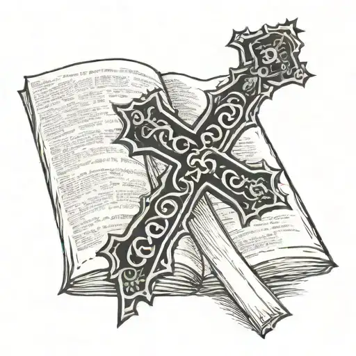 cross with bible verse band tattoo tattoo design idea