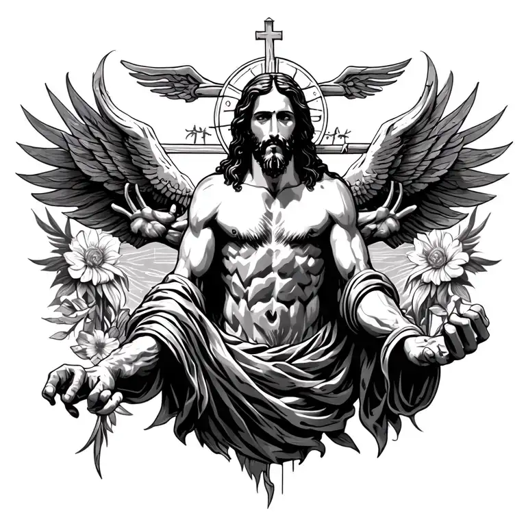 Jesus Christ the lord will fight for you; you need only to be still tattoo design idea