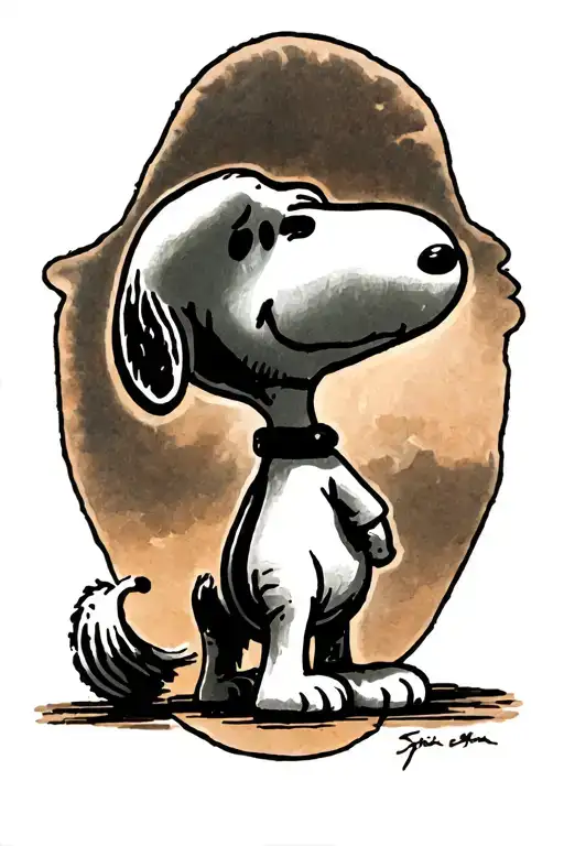 Snoopy tattoo design idea