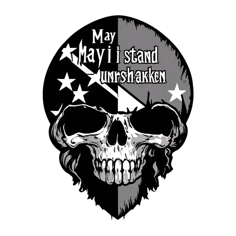 "May i stand unshaken" Rebel Flag tattoo design idea