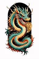 ancient dragon tattoo design idea