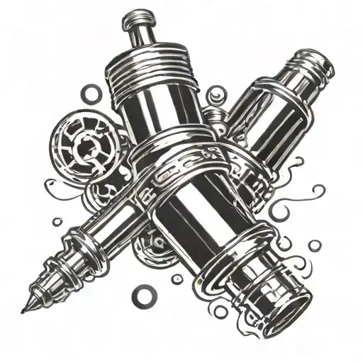 piston rods spark plugs nitrous tattoo design idea