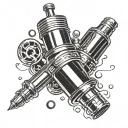 piston rods spark plugs nitrous tattoo design idea