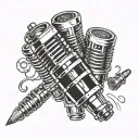piston rods spark plugs nitrous tattoo design idea