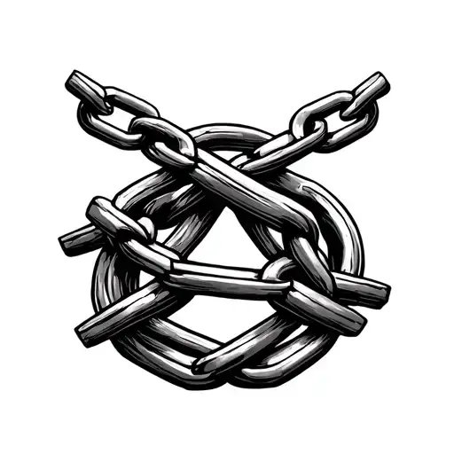 chains, struggle, addiction recovery symbol tattoo design idea