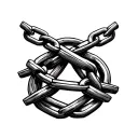 chains, struggle, addiction recovery symbol tattoo design idea