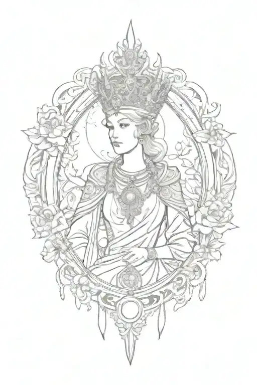 empress tarot card tattoo design idea