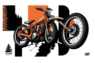 Girly mountain biker tattoo design idea