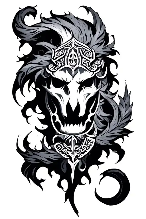 Bindrune ᚨᛞᚺᚨᛗ tattoo design idea