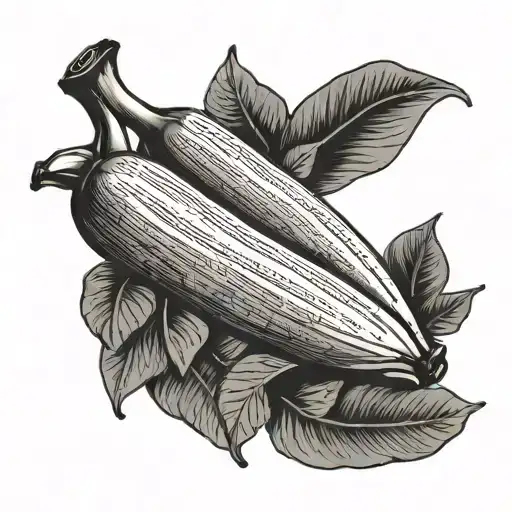 banana tattoo design idea