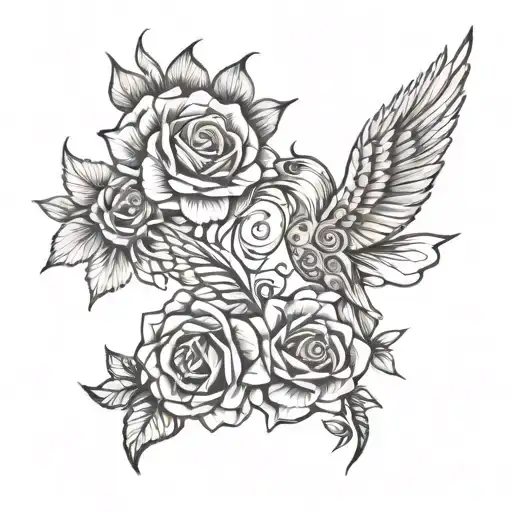 A matching tattoo for a mother and daughter with meaning and words tattoo design idea