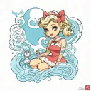 50s lol doll tattoo design idea