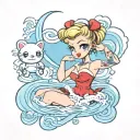 50s lol doll tattoo design idea