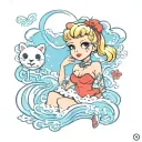 50s lol doll tattoo design idea