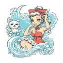 50s lol doll tattoo design idea