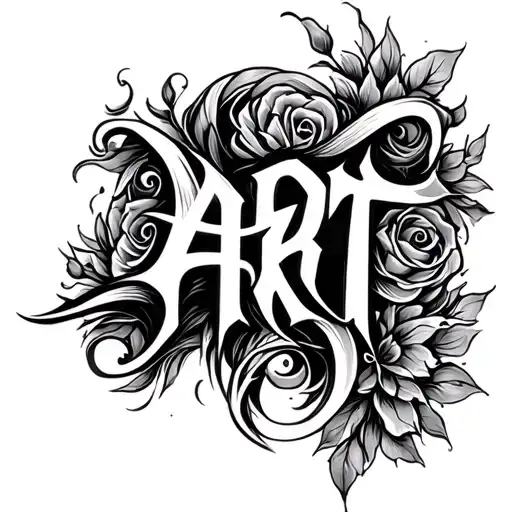 Generate tatto design mix between my name Arkan and Art word very unique one , simple not huge and memorable and put in  tattoo design idea