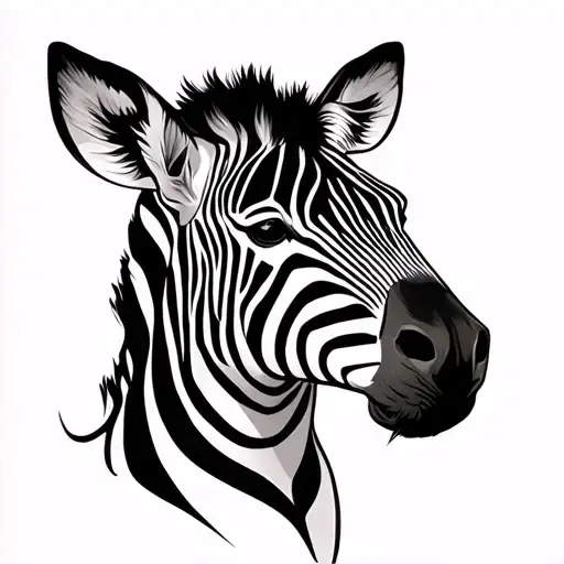 Hirsch zebra tattoo design idea
