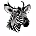 Hirsch zebra tattoo design idea
